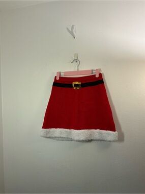 Planet Gold Christmas Santa Mini Skirt Size Small